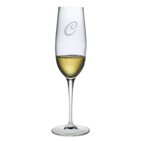 Single Letter Monogram Champagne Glasses (set of 4)