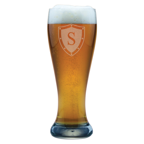Single Letter Personalized Weizenbier Glasses (set of 4)