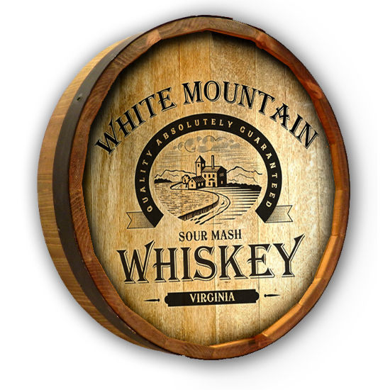 Personalized Sour Mash Whiskey Quarter Barrel Sign