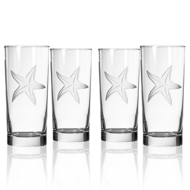 Starfish Highball Glasses (set of 4)