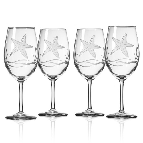 Starfish White Wine Goblets (set of 4)