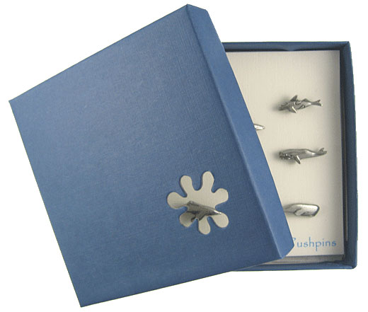 Whale Pewter Pushpins