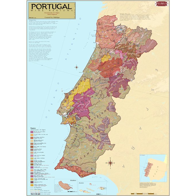 Wine Regions of Portugal Wine Map