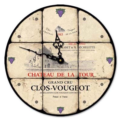Chateau De La Tour Marble Round Wall Clock