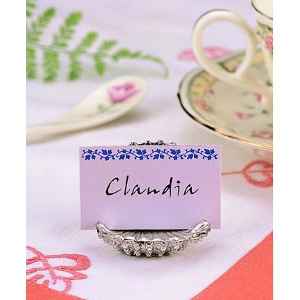 Seashells Pewter Placecard Holders (set of 12)