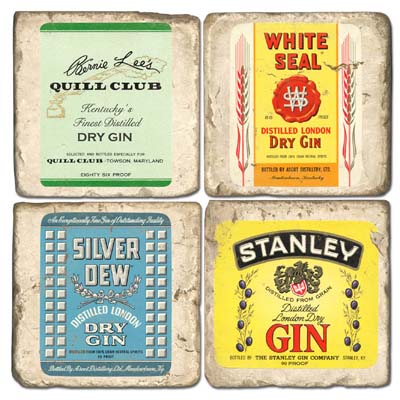 Dry Gin Marble Coasters