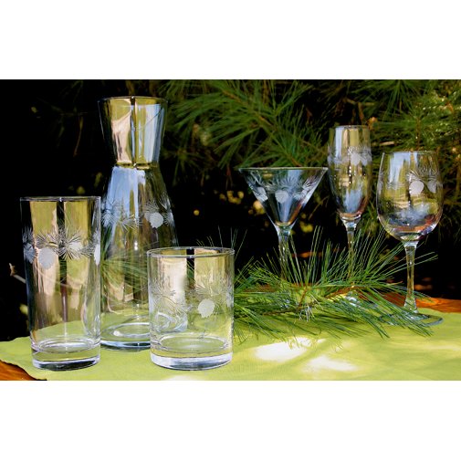 Icy Pine Frosted Glasses