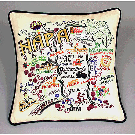 Catstudio Napa Valley Embroidered Decorative Throw Pillow
