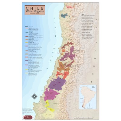 Wine Regions of Chile Wine Map