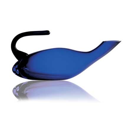 Ravenscroft Crystal Duck Aqua Decanter, Cobalt Blue