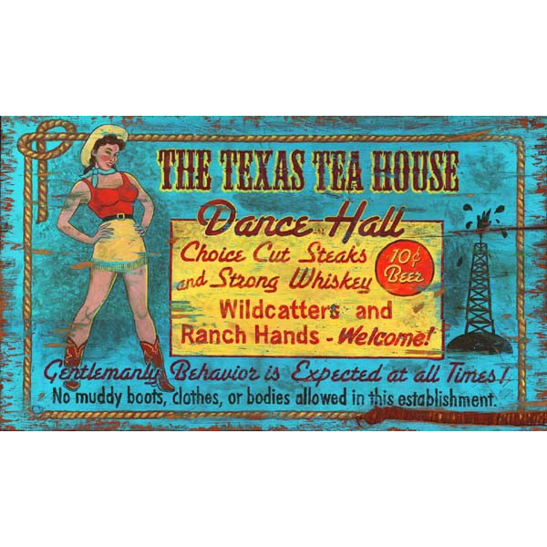 Personalized Texas Dance Hall Vintage Sign
