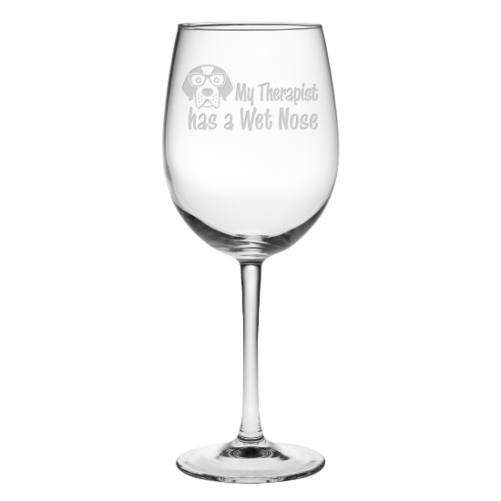 My Therapist Has A Wet Nose All Purpose Wine Glasses (set of 4)