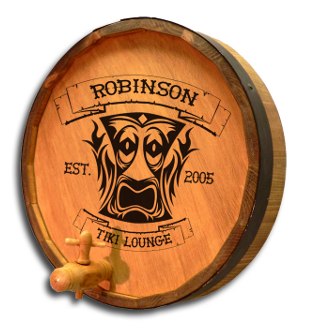 Tiki Lounge Quarter Barrel Sign