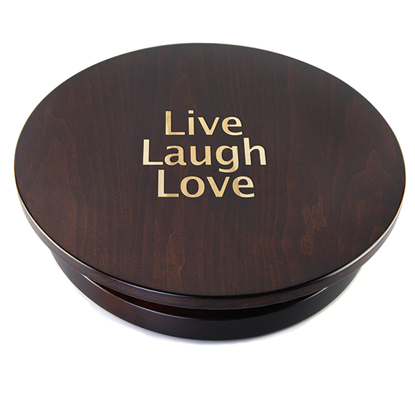 Personalized Tobacco Brown Lazy Susan, 16"
