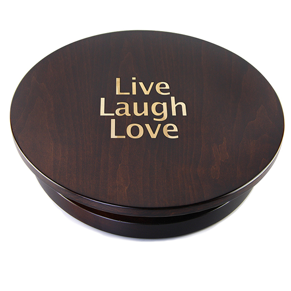 Tobacco Brown Personalized Lazy Susan, 20"