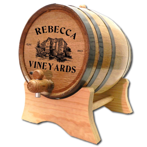 Personalized Vineyards White Oak Aging Barrel
