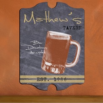 Vintage Personalized Mug Tavern Sign
