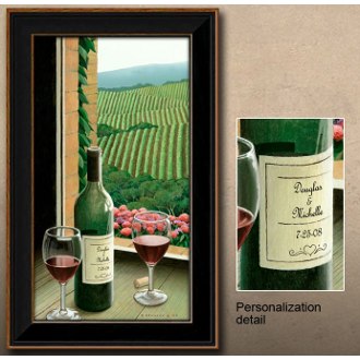 Vineyard Personalized Framed Wine Art Print