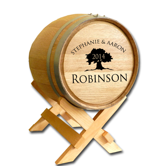 Tree of Life Personalized Oak Barrel