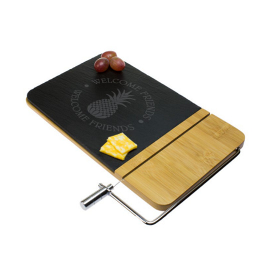 Welcome Friends Cheese Board with Slicer