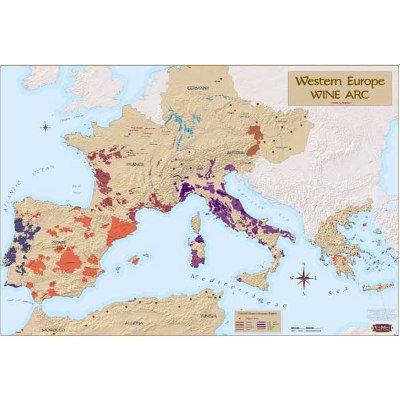 Western Europe Wine Map