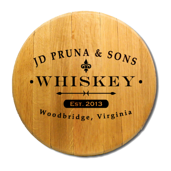 Personalized Classic Label Barrel Head Sign