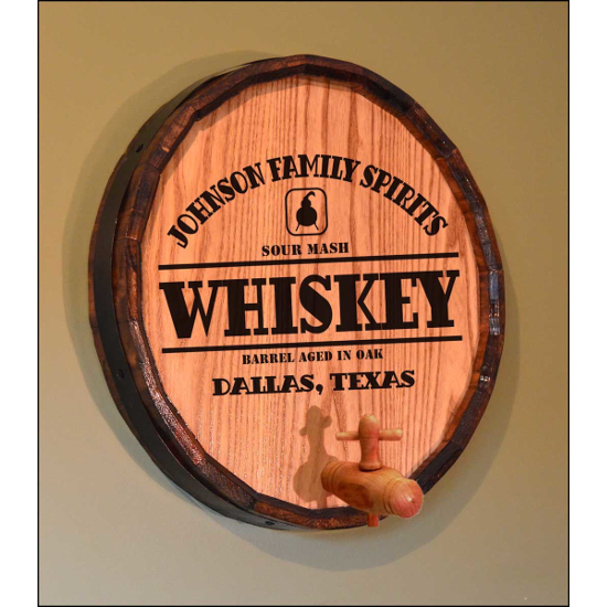 Personalized Whiskey Still Quarter Barrel Sign