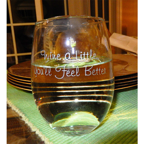 Wine A Little Stemless Wine Glasses (set of 4)