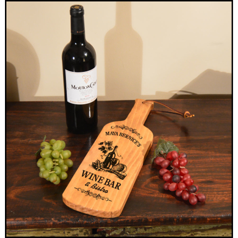Personalized Wine Bar Bottle Shaped Server