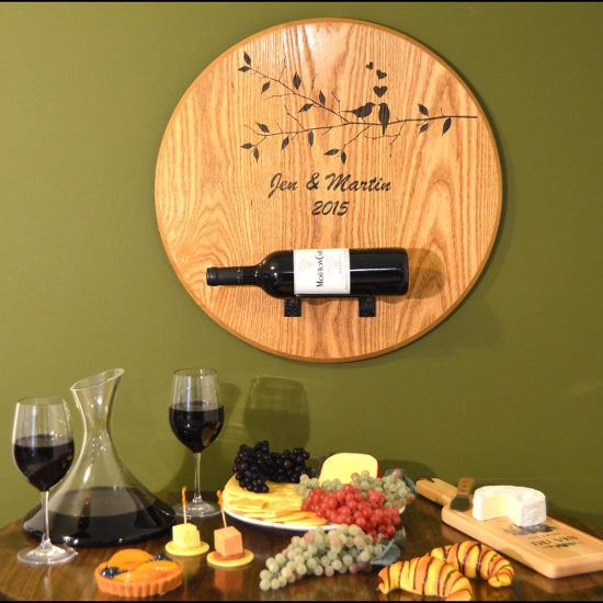'Birds" Barrel Head Bottle Holder