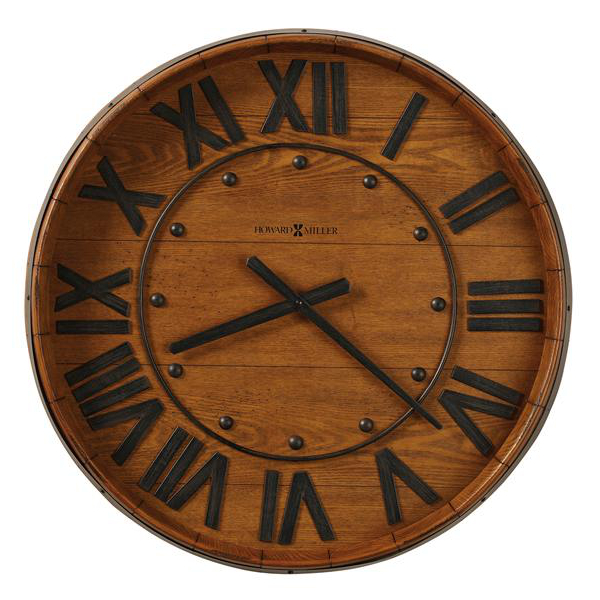 Wooden Wine Barrel Wall Clock