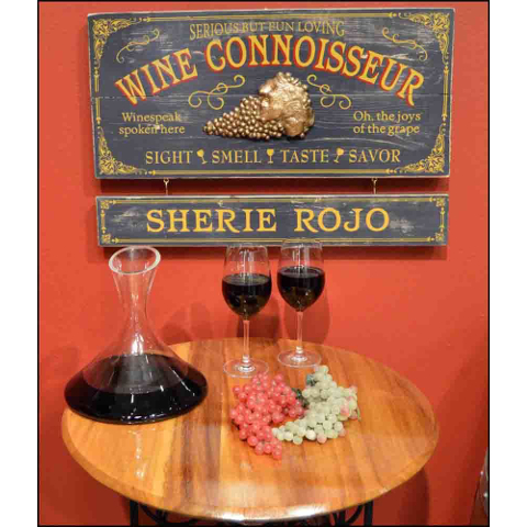 Wine Connoisseur Personalized Wall Decor