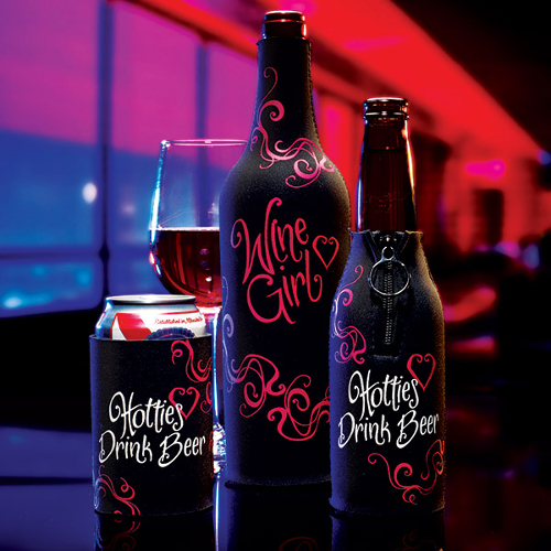 Wine Girl Neoprene Wine Bottle Coozie