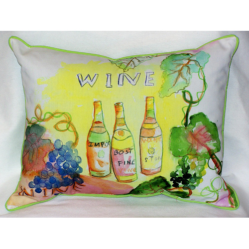 Wine Bottles Outdoor Pillow