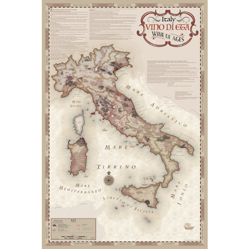 Vino di Eta Wine Regions of Italy Map