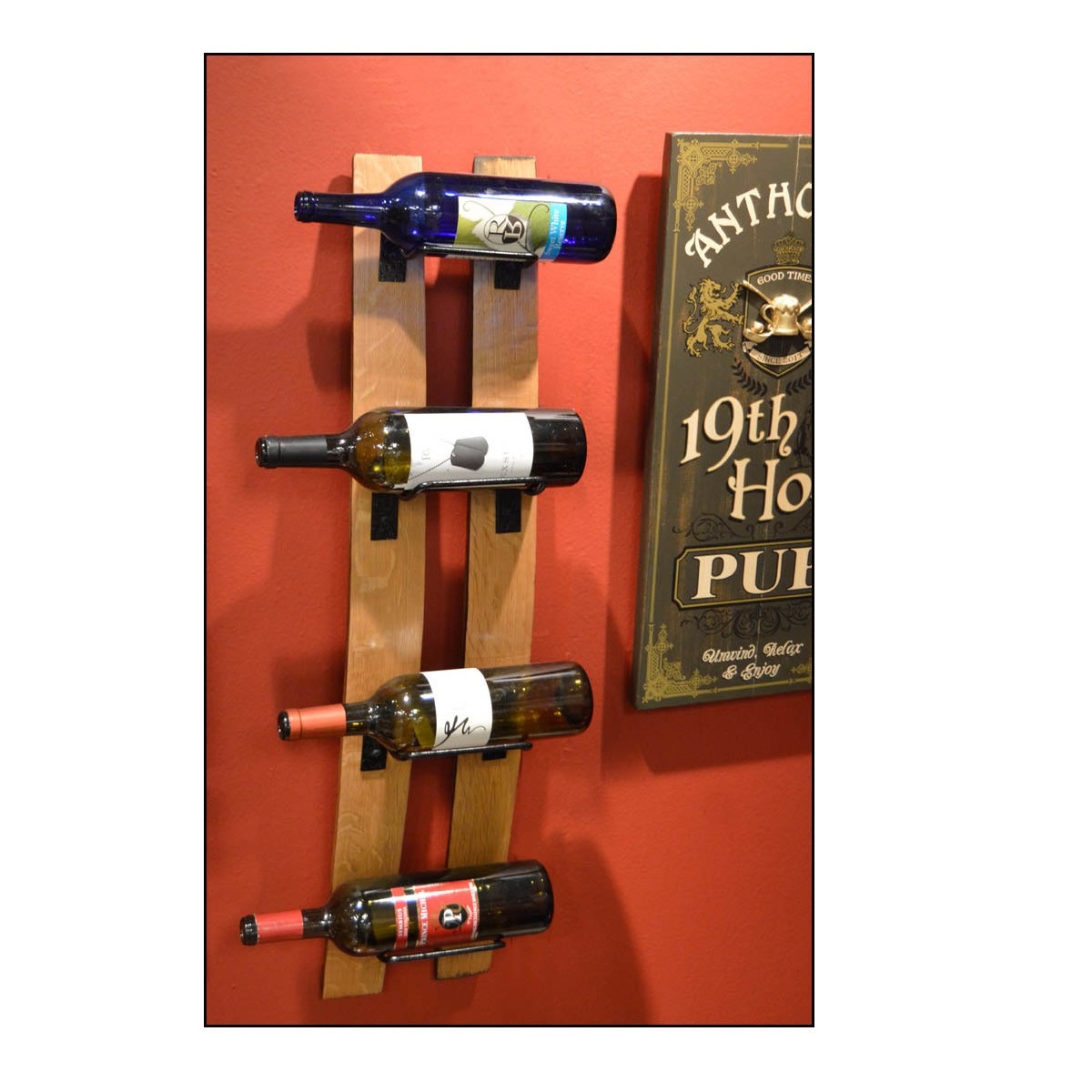 Two Stave Wine Bottle Rack