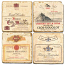 French Wine Labels Marble Coasters