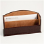 Brown Croco Leather 2 Section Letter Rack