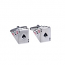 Rhodium Plated Four Aces Cufflinks