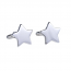 Rhodium Plated Star Design Cufflinks