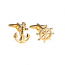 Gold Plated Cufflinks Ships Anchor and Wheel