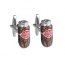 Rhodium Plated Cufflinks with Cigar design