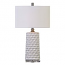 Uttermost Sesia White Honeycomb Table Lamp