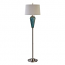 Uttermost Almanzora Blue Glass Floor Lamp