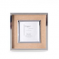 Silver Plated and Sand Suede 3x3 Picture Frame with Easel Back