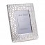 Silver Plated with Croco Design 4x6 Picture Frame with Easel Back