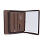 Multi Compartment Business Padfolio / Portfolio with Zipper Closure in Brown