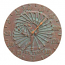 Golfer 12" Indoor Outdoor Wall Thermometer, Copper Verdigris