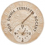 Celestial 14" Indoor Outdoor Wall Clock & Thermometer, Weathered Limestone