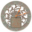 Silhouette Monogram 12" Personalized Indoor Outdoor Wall Clock, Copper Verdigris